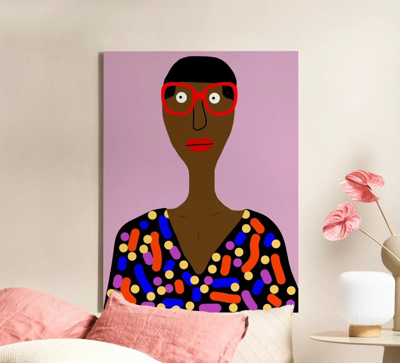 Afro Euphoria canvas with Floater frame by Mathudace Créas