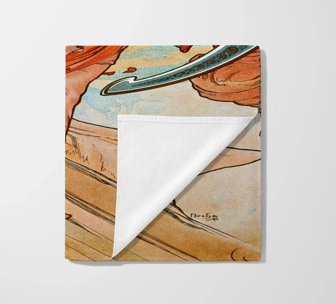 Alfons Mucha - The Arts: Dance beach towel by ARTOTHEK