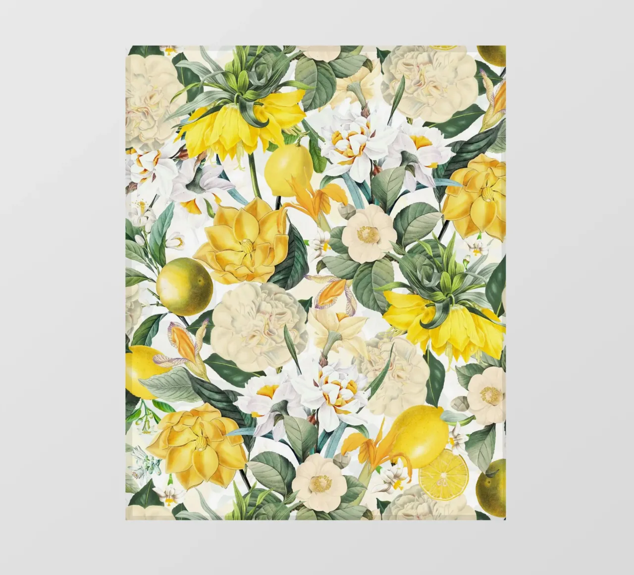 Yellow and White Tropical Botanical Flower Garden photo wallpaper by Flower Garden - Uta Naumann
