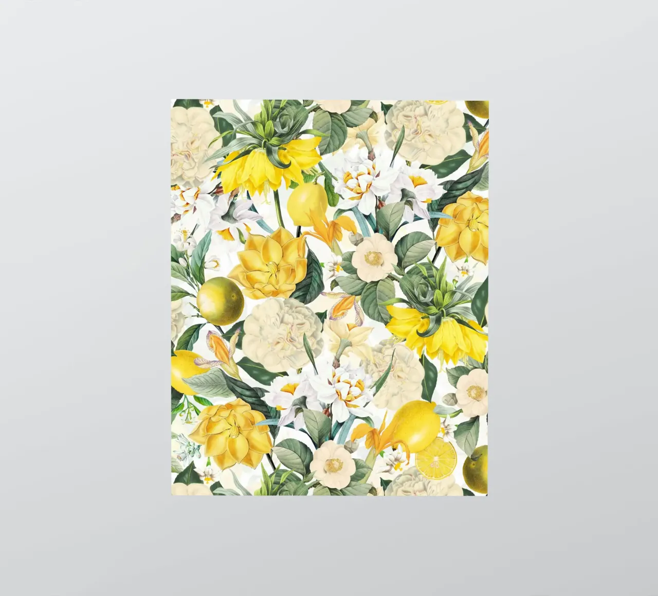 Yellow and White Tropical Botanical Flower Garden sticker by Flower Garden - Uta Naumann