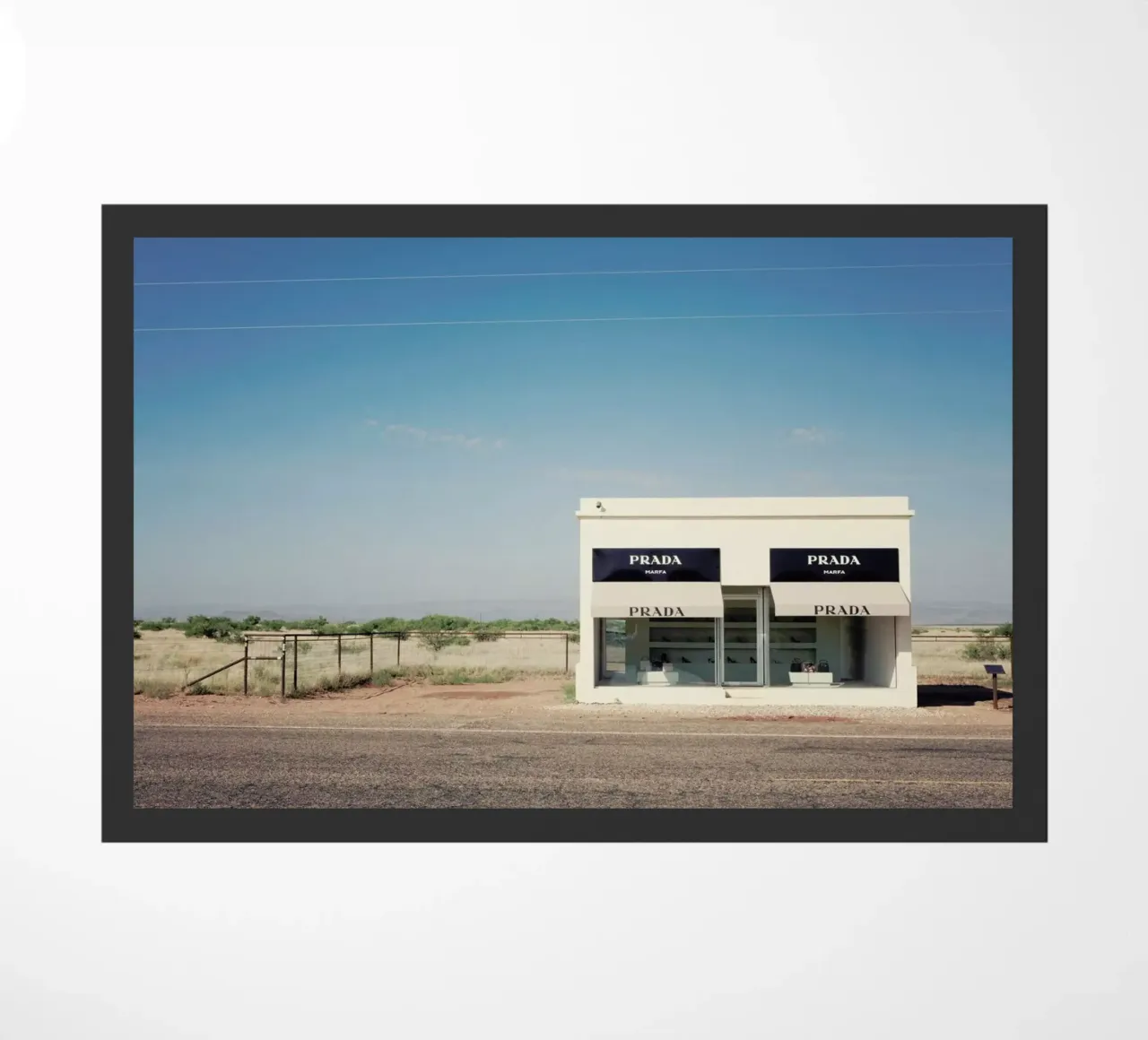 Prada Marfa doormat by Catherine McDonald