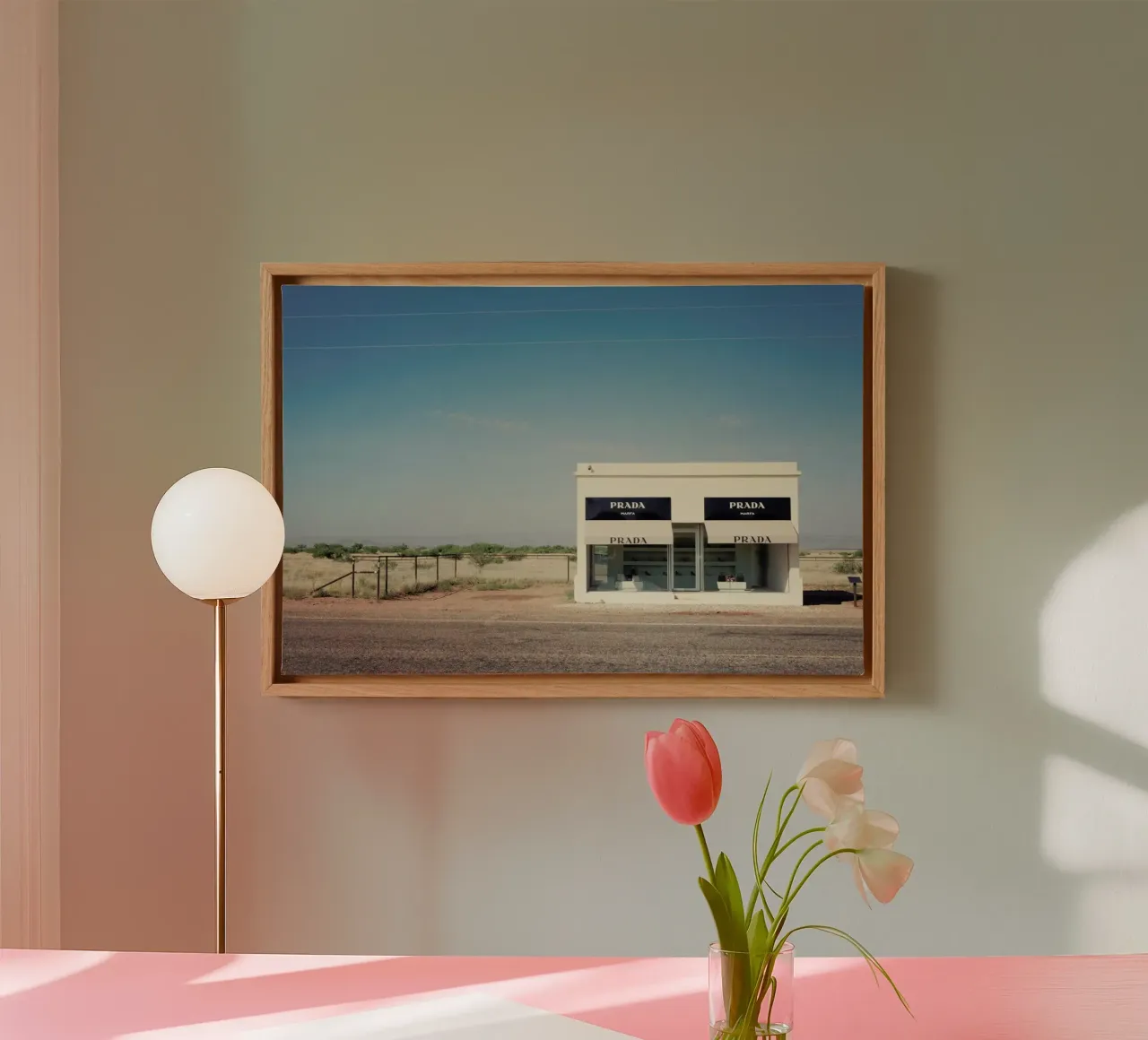 Prada Marfa tela con Cornice a cassetta da Catherine McDonald