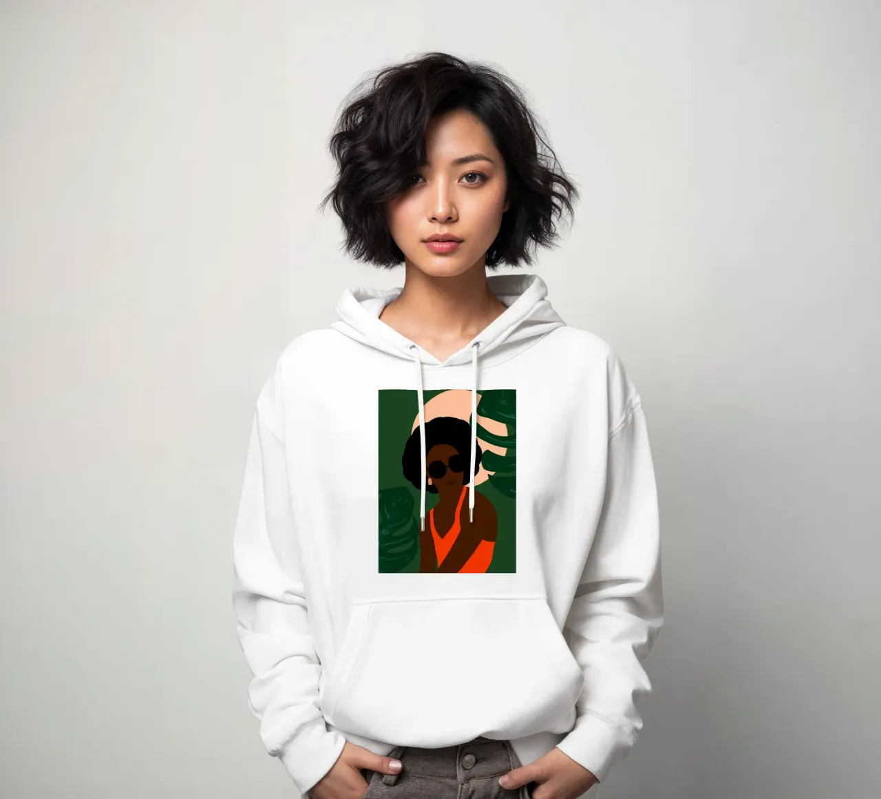 Afro serenity felpa con cappuccio da Mathudace Créas