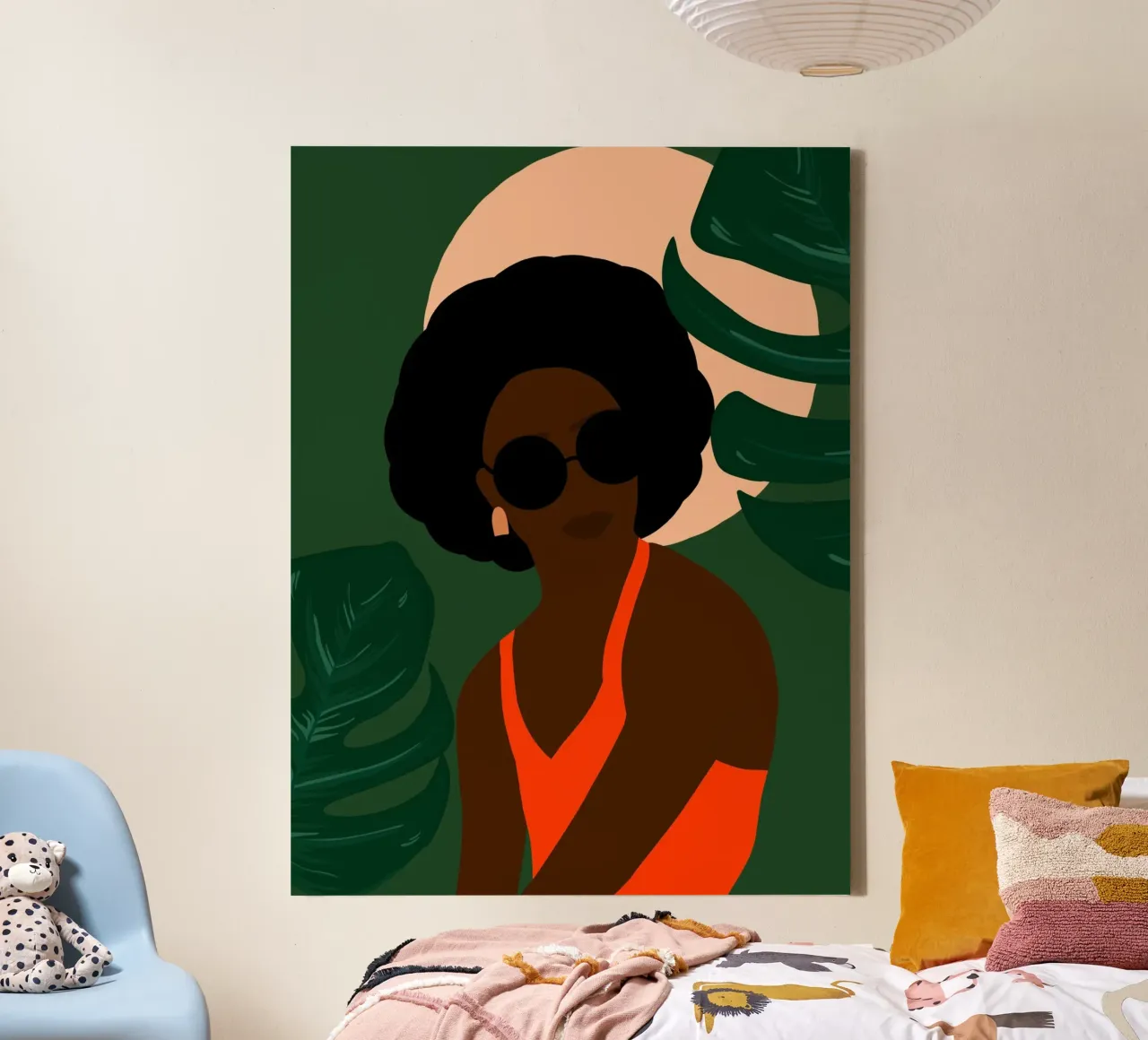 Afro serenity tela con Cornice a cassetta da Mathudace Créas