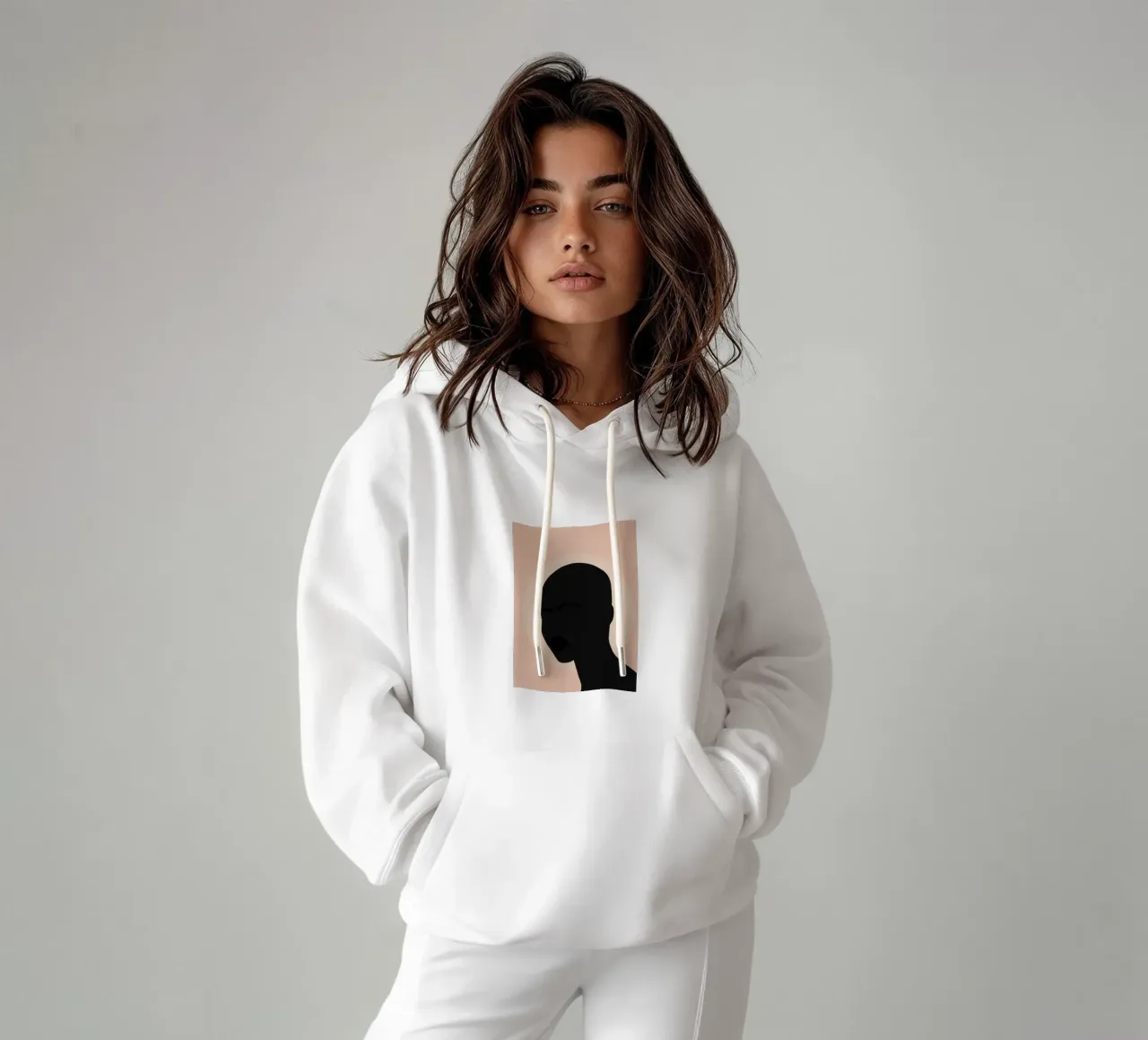 Afro Silhouette felpa con cappuccio da Mathudace Créas