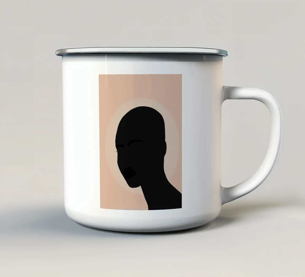 Afro Silhouette tazza in smalto da Mathudace Créas