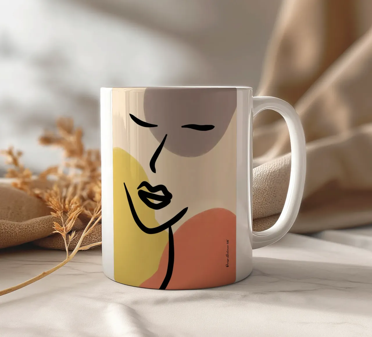 Modern Lines tazza in ceramica da Mike Leymi
