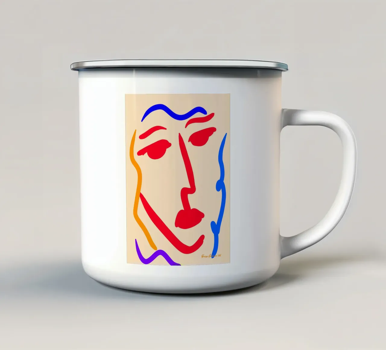 Dancing Colors tazza in smalto da Mike Leymi