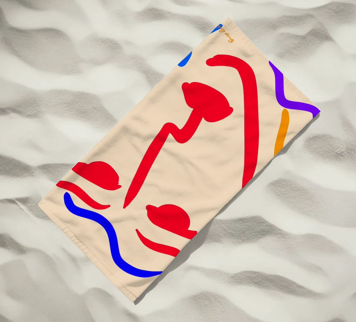 Dancing Colors strandhanddoek van Mike Leymi