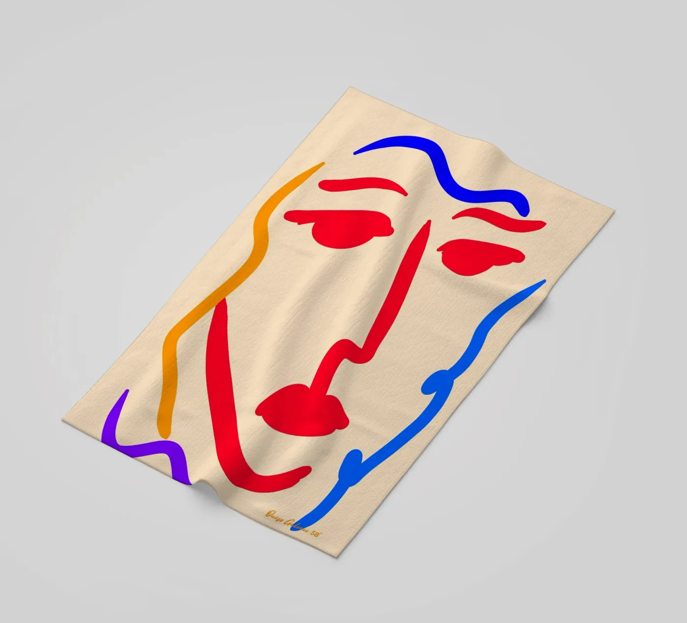 Dancing Colors strandhanddoek van Mike Leymi