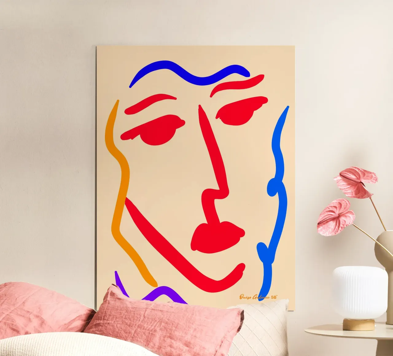 Dancing Colors poster con telaio in alluminio da Mike Leymi