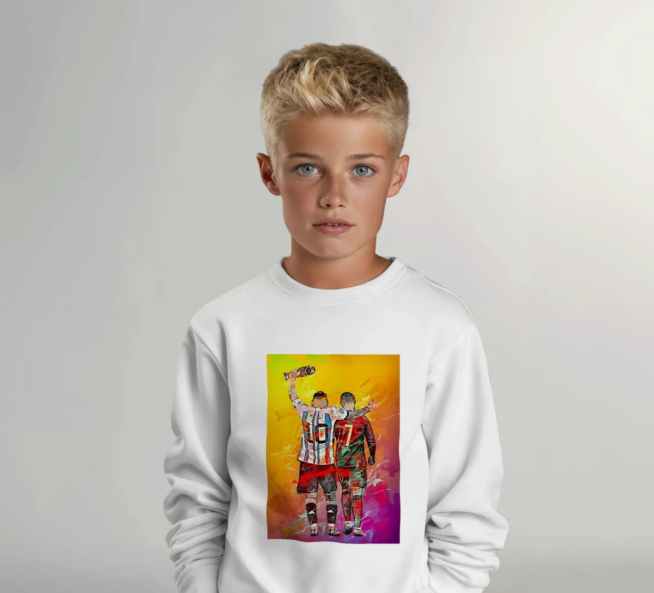Ronaldo And Messi sudadera para niño de tenten