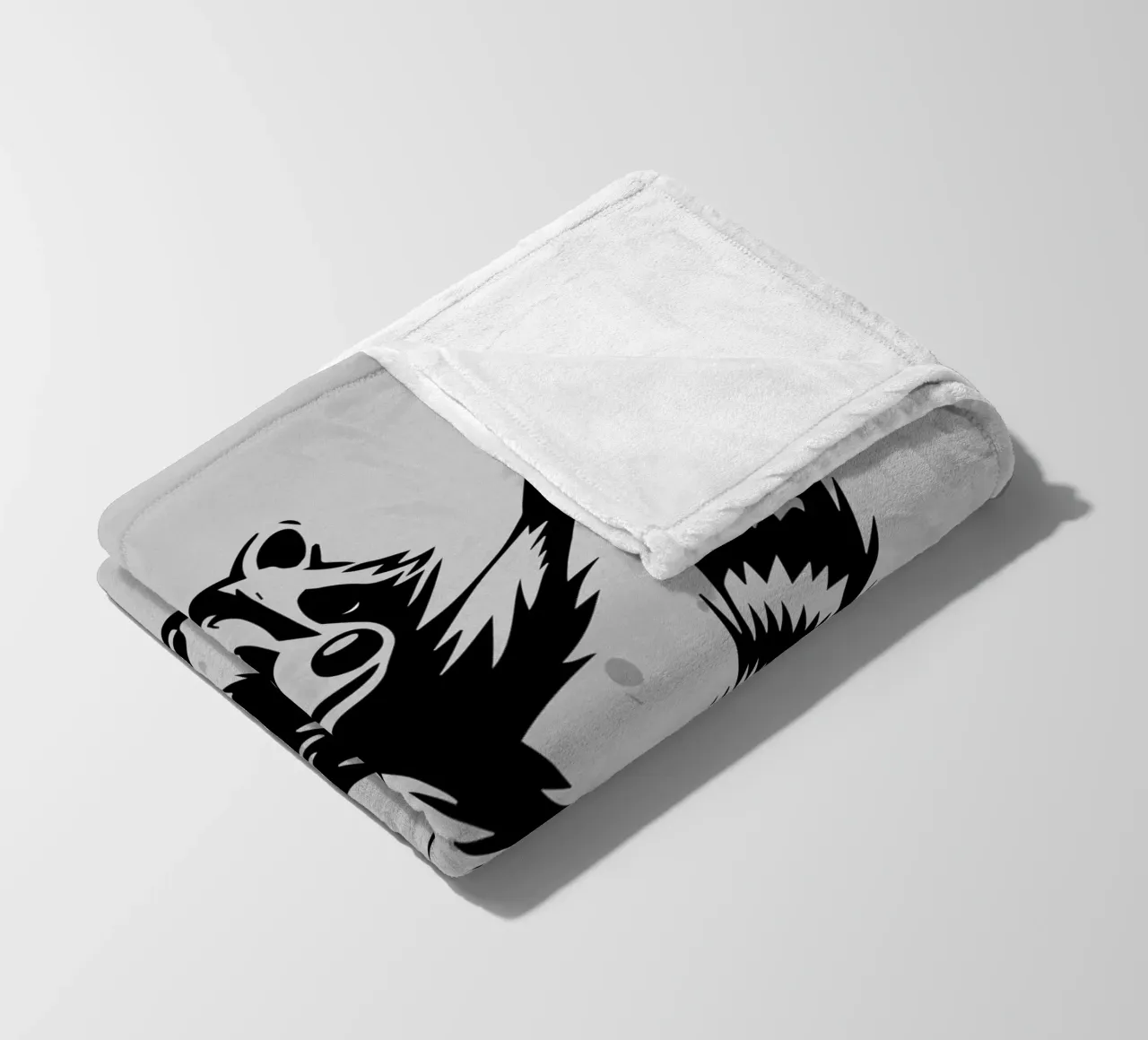 Procione danzante in stile stencil coperta in pile da namosh