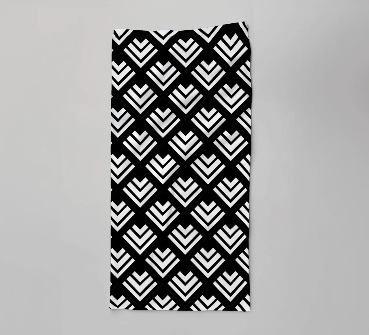 Art Deco pattern. Black and white. towel by CalliLetters
