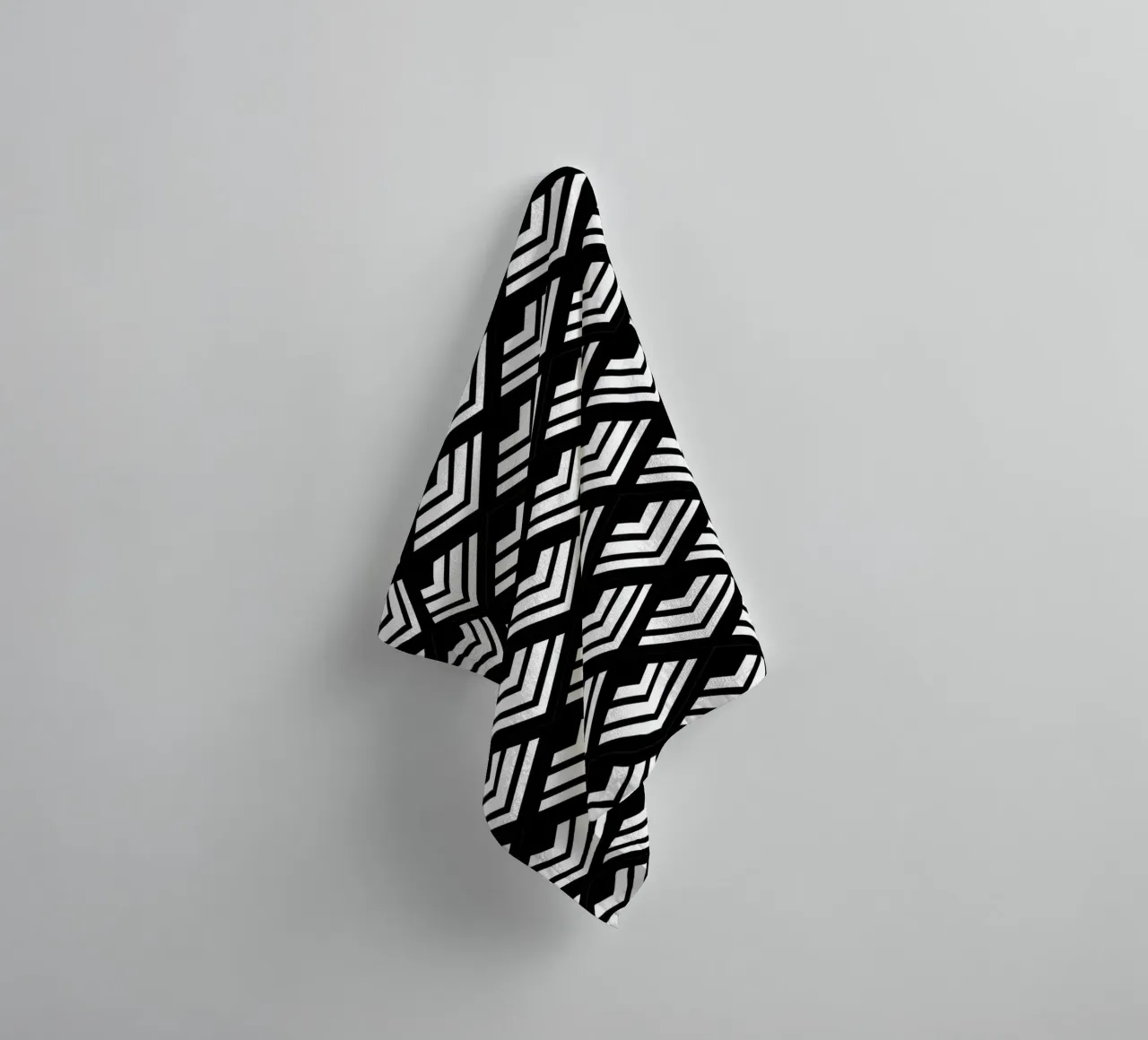Art Deco pattern. Black and white. towel by CalliLetters