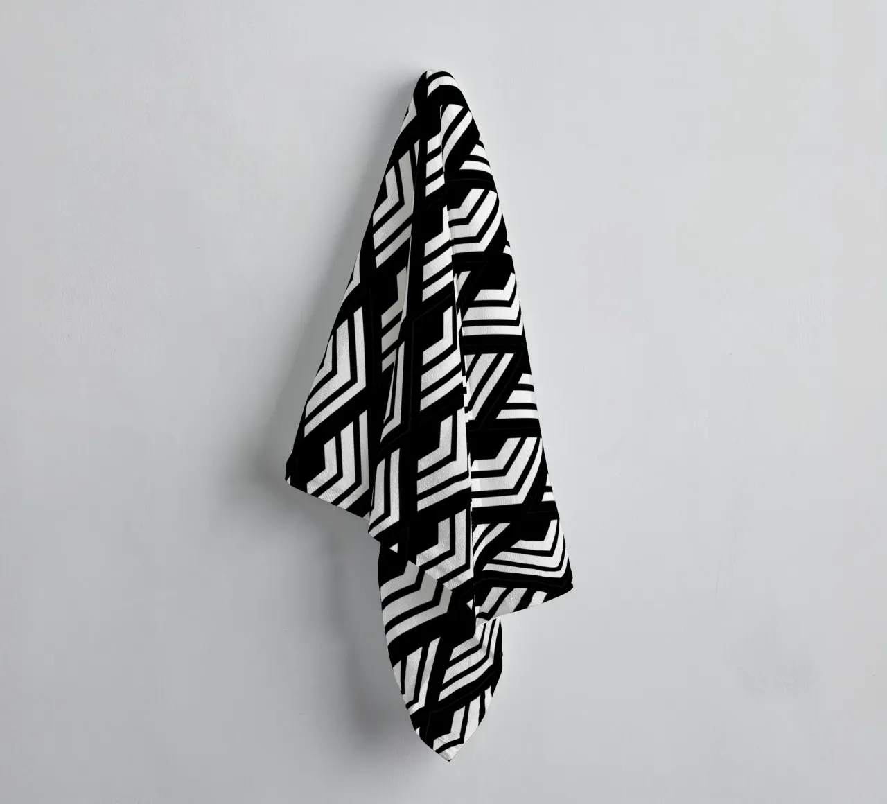 Art Deco pattern. Black and white. towel by CalliLetters