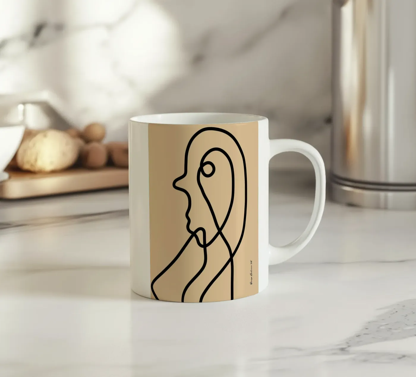 Harmonic Layers ceramic mug by Mike Leymi