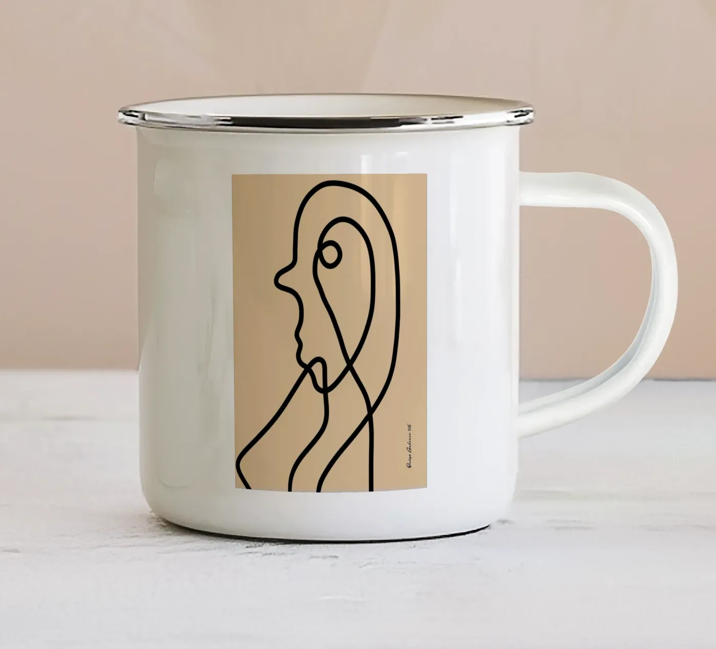 Harmonic Layers enamel mug by Mike Leymi