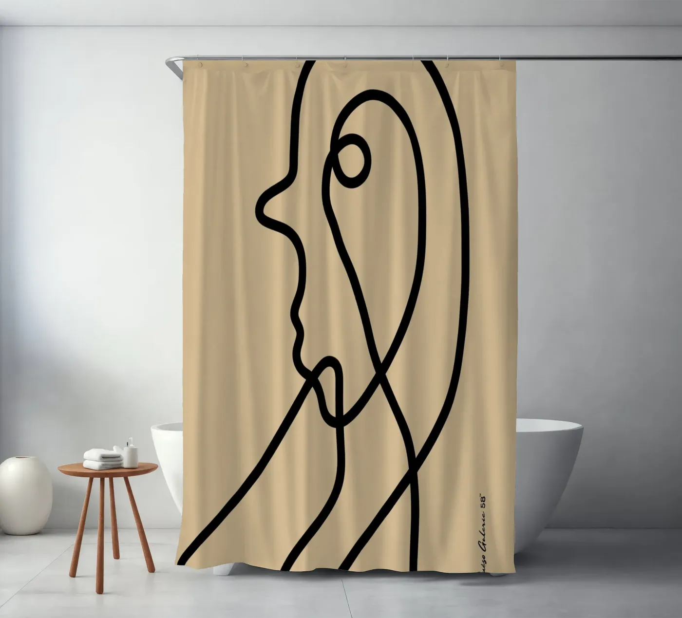 Harmonic Layers douchegordijn van Mike Leymi