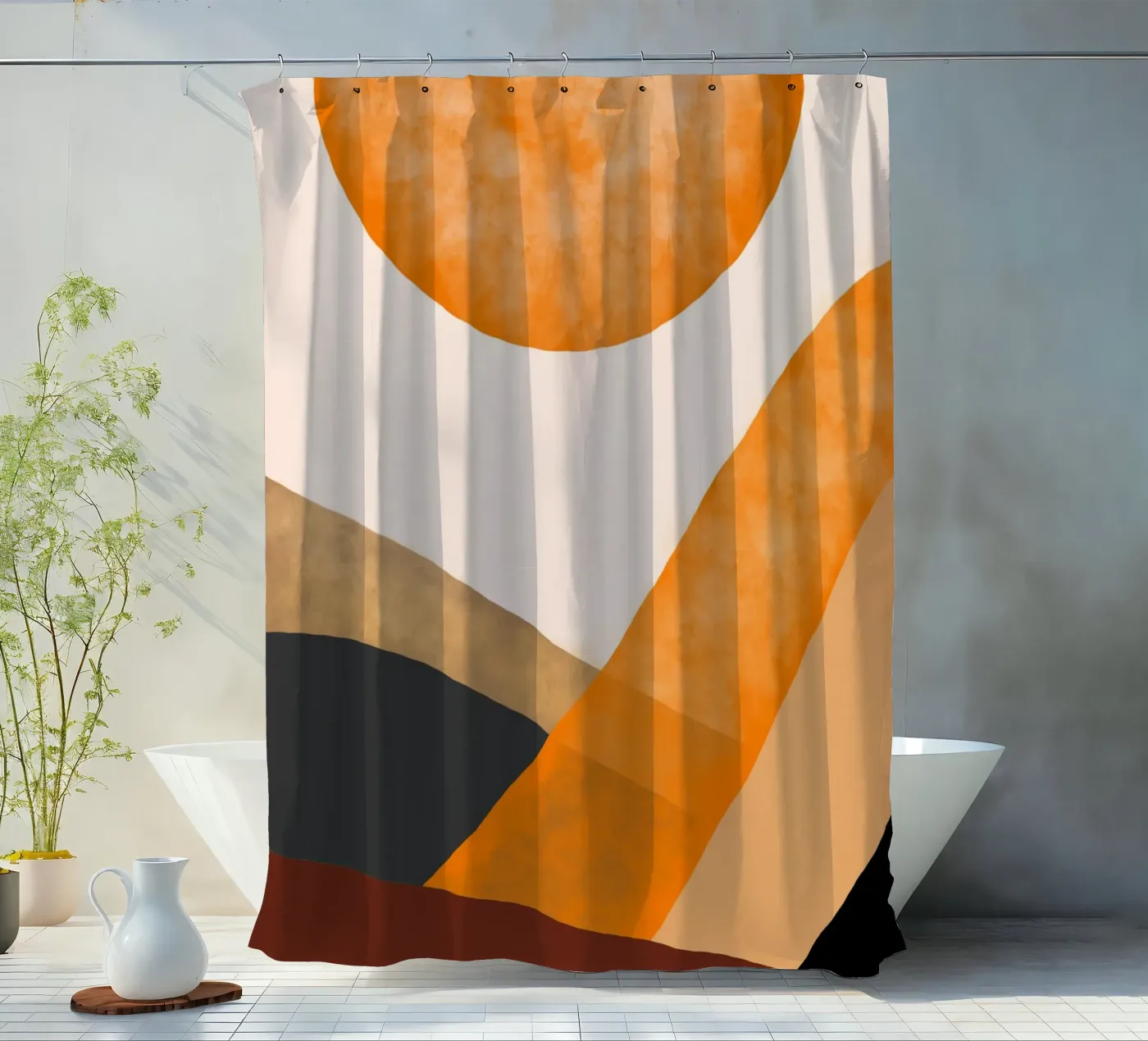 Sunset harmony douchegordijn van Mathudace Créas