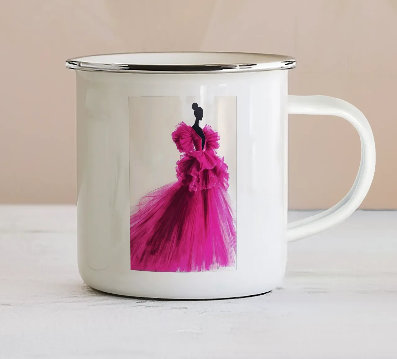 Moda Abito rosa tazza in smalto da IamHomeStudio