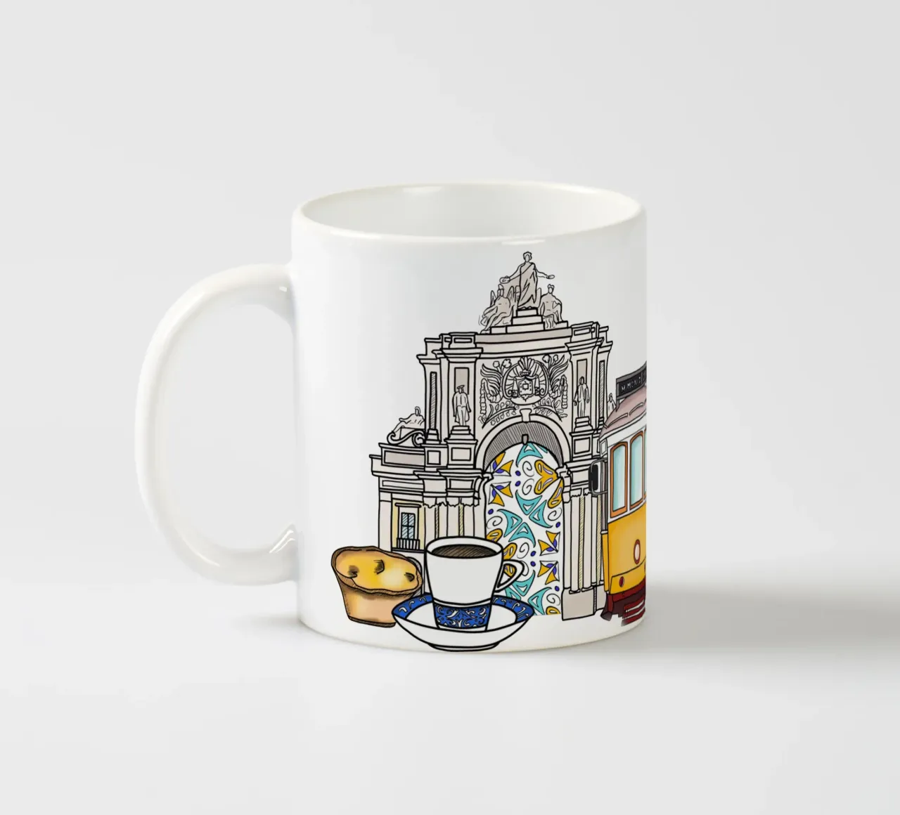 Skyline Lisbon tazza in ceramica da Claudiabrueggen