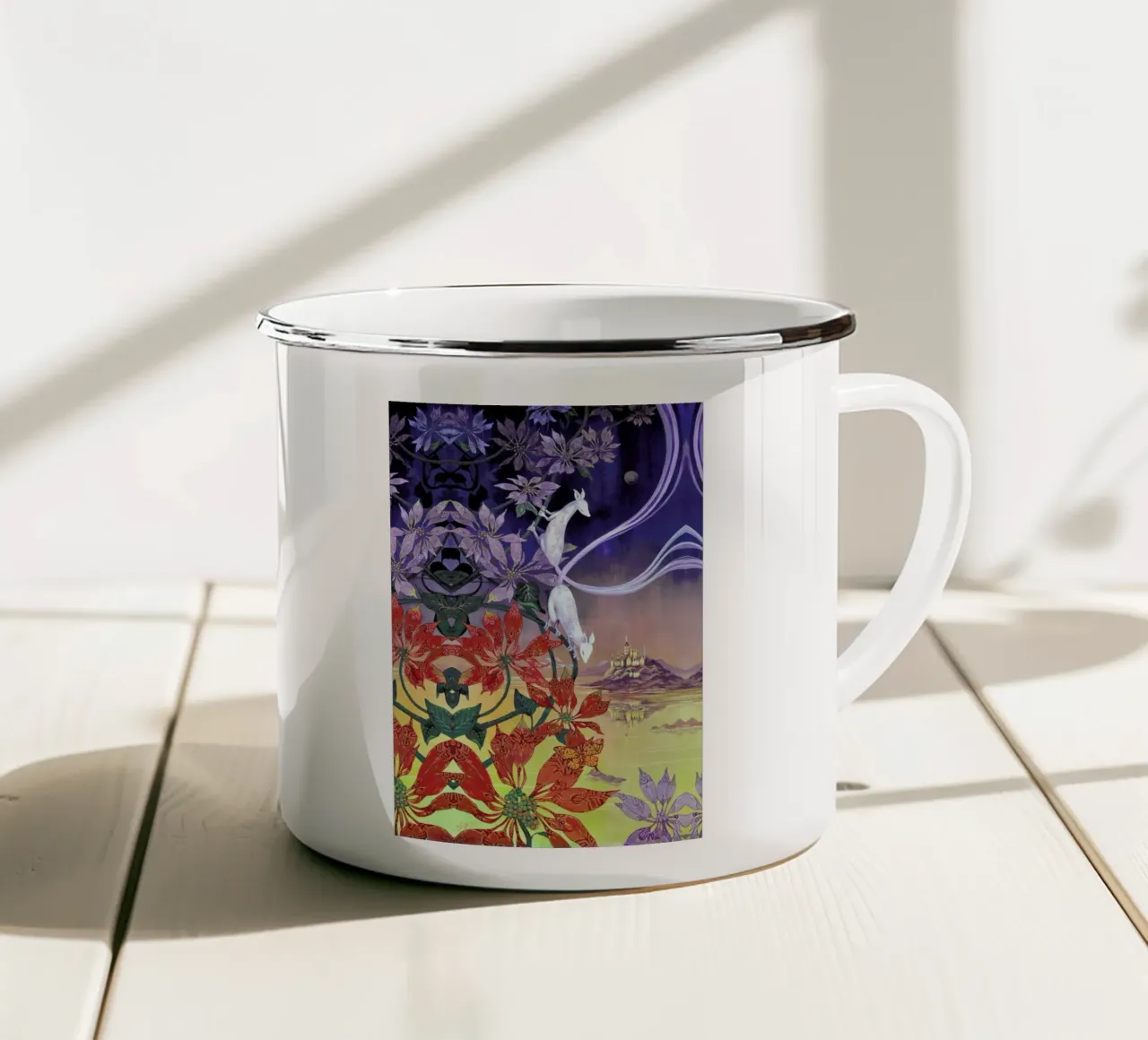 Hide and Seek mug en émail de Naito Shinpei