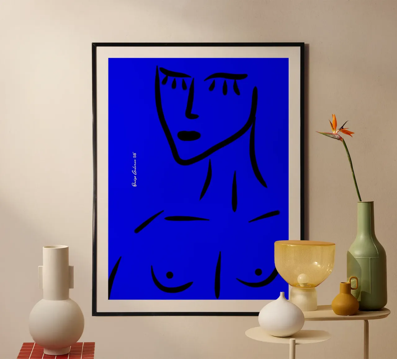 Colorful Curves poster con telaio in alluminio da Mike Leymi