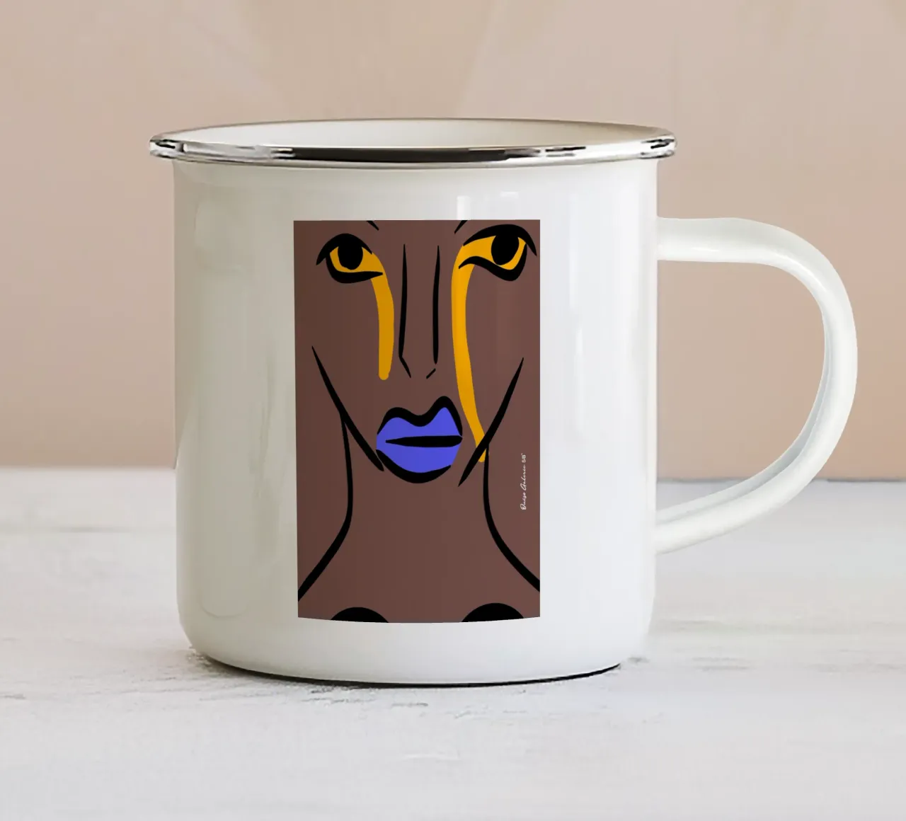 Breezy Shapes tazza in smalto da Mike Leymi