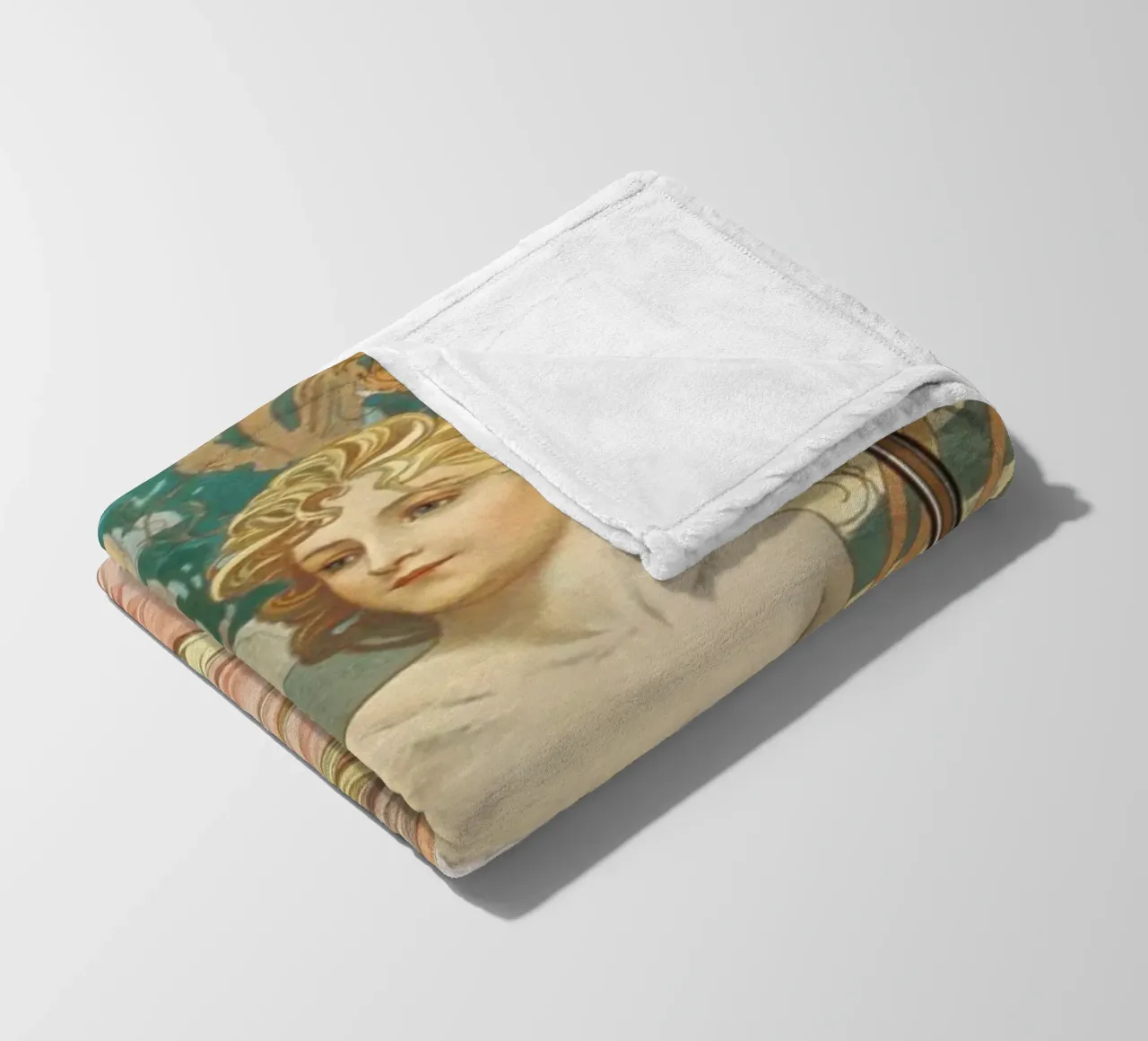Alfons Mucha - Risveglio mattutino coperta in pile da ARTOTHEK