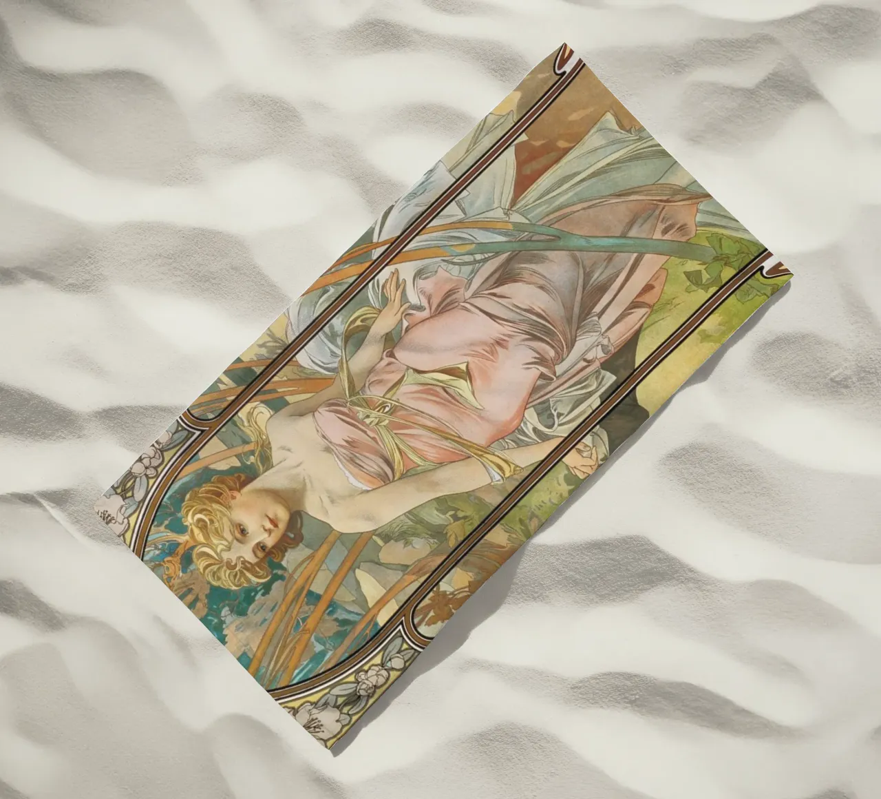 Alfons Mucha - Risveglio mattutino telo mare da ARTOTHEK