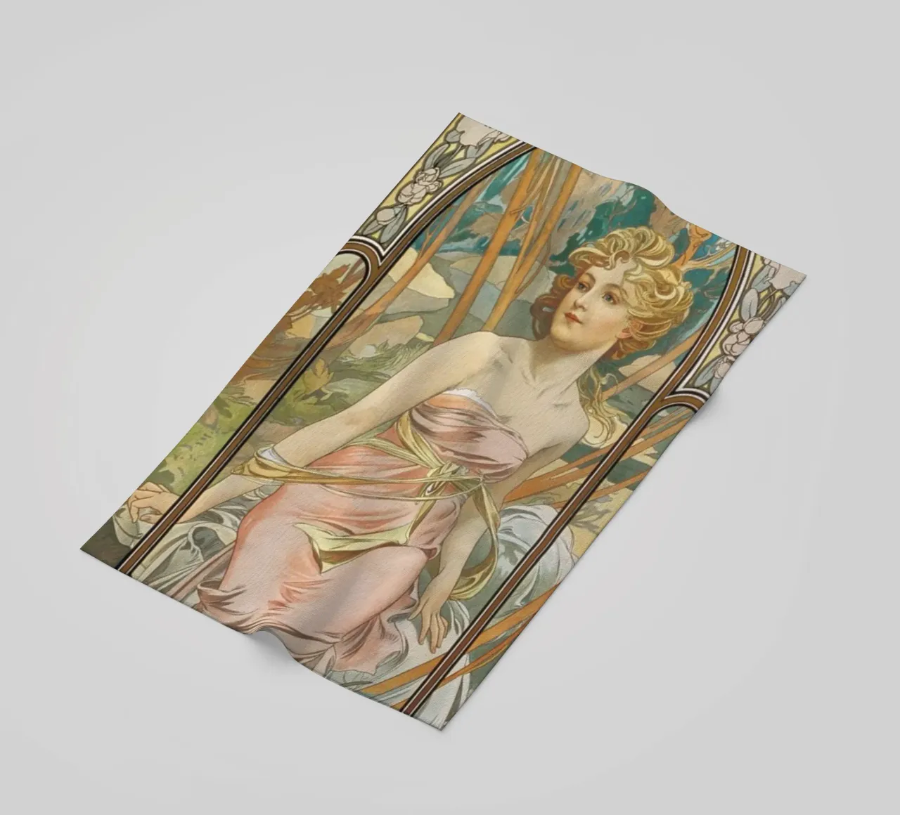 Alfons Mucha - Risveglio mattutino telo mare da ARTOTHEK