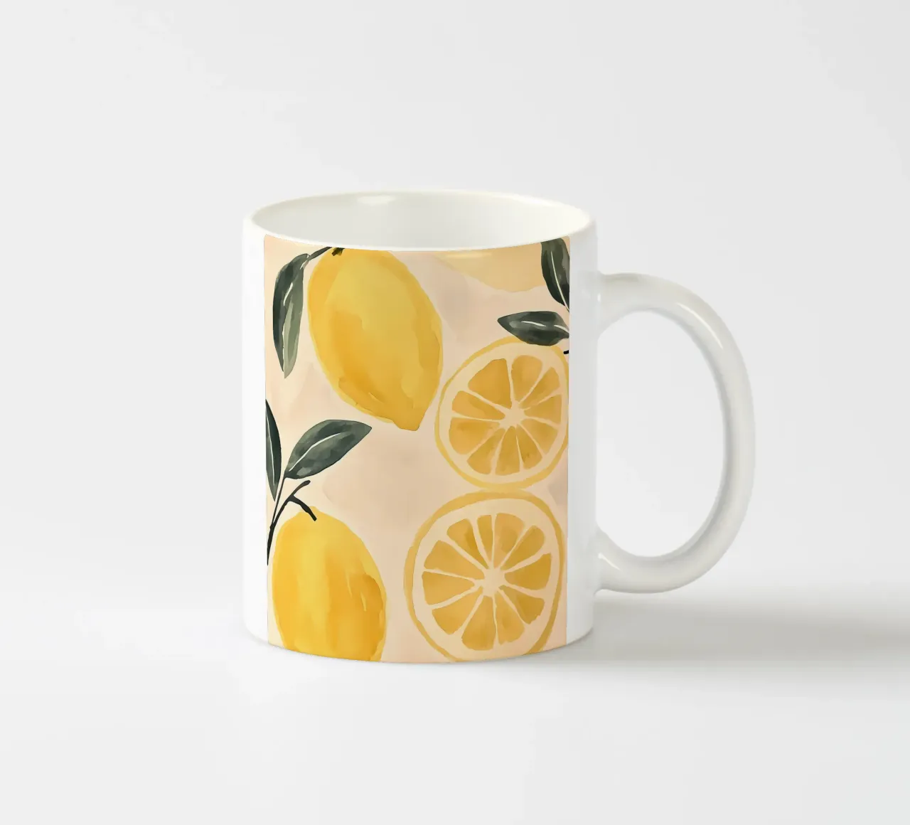 Lemons ceramic mug by IamHomeStudio