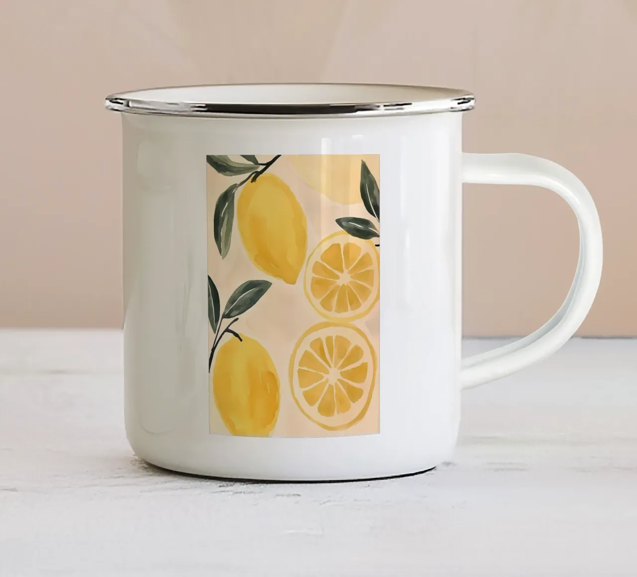 Limoni tazza in smalto da IamHomeStudio