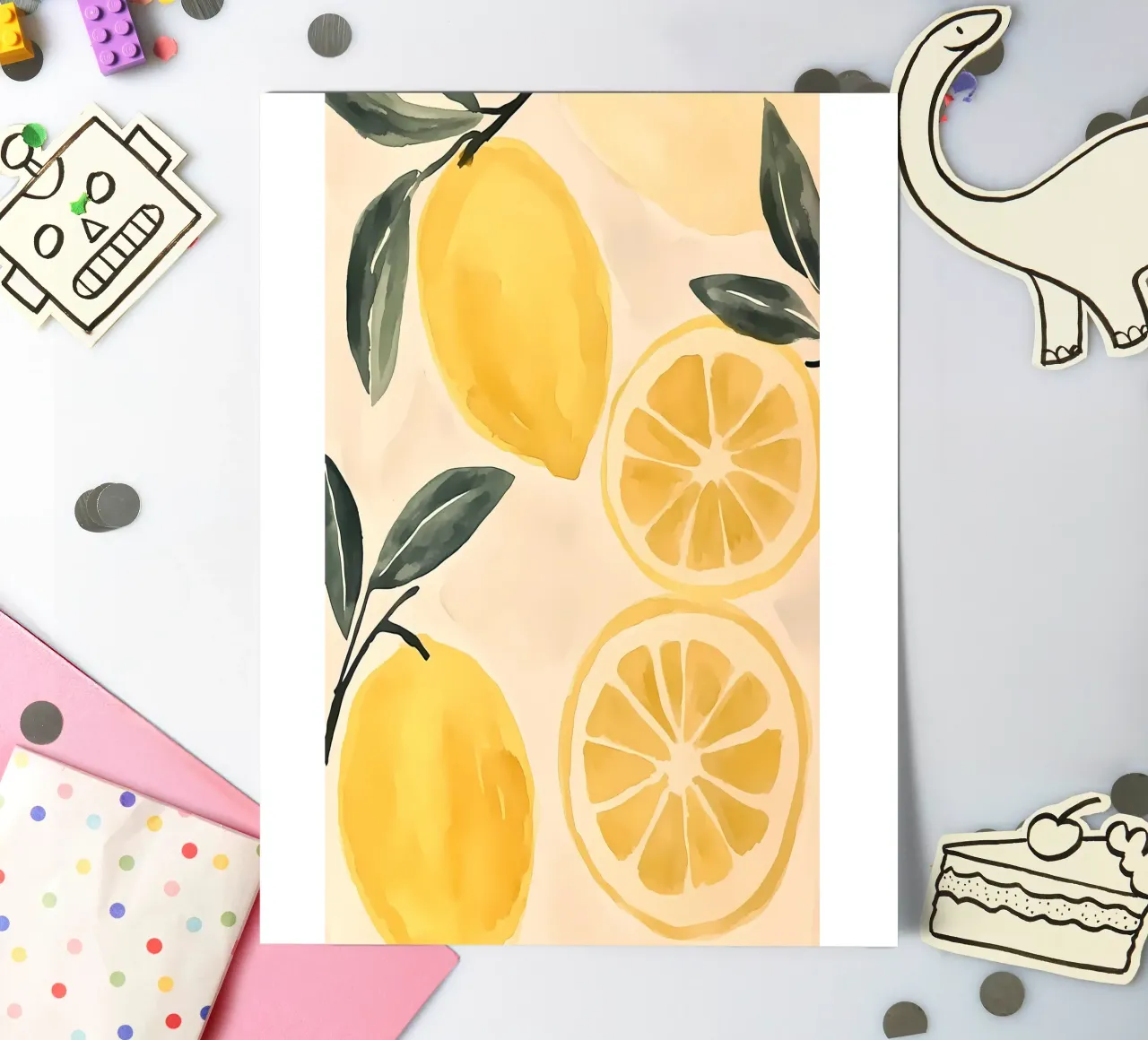 Citroenen stickervel van IamHomeStudio