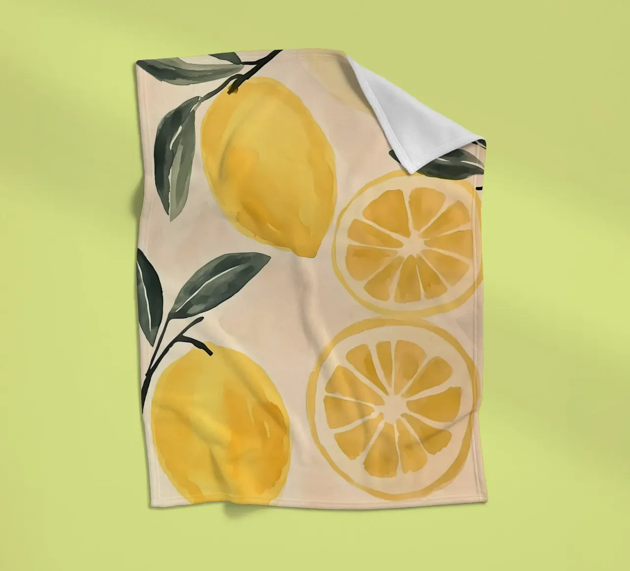 Citroenen fleecedeken van IamHomeStudio