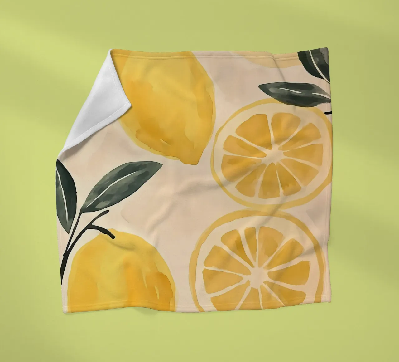 Citroenen fleecedeken van IamHomeStudio