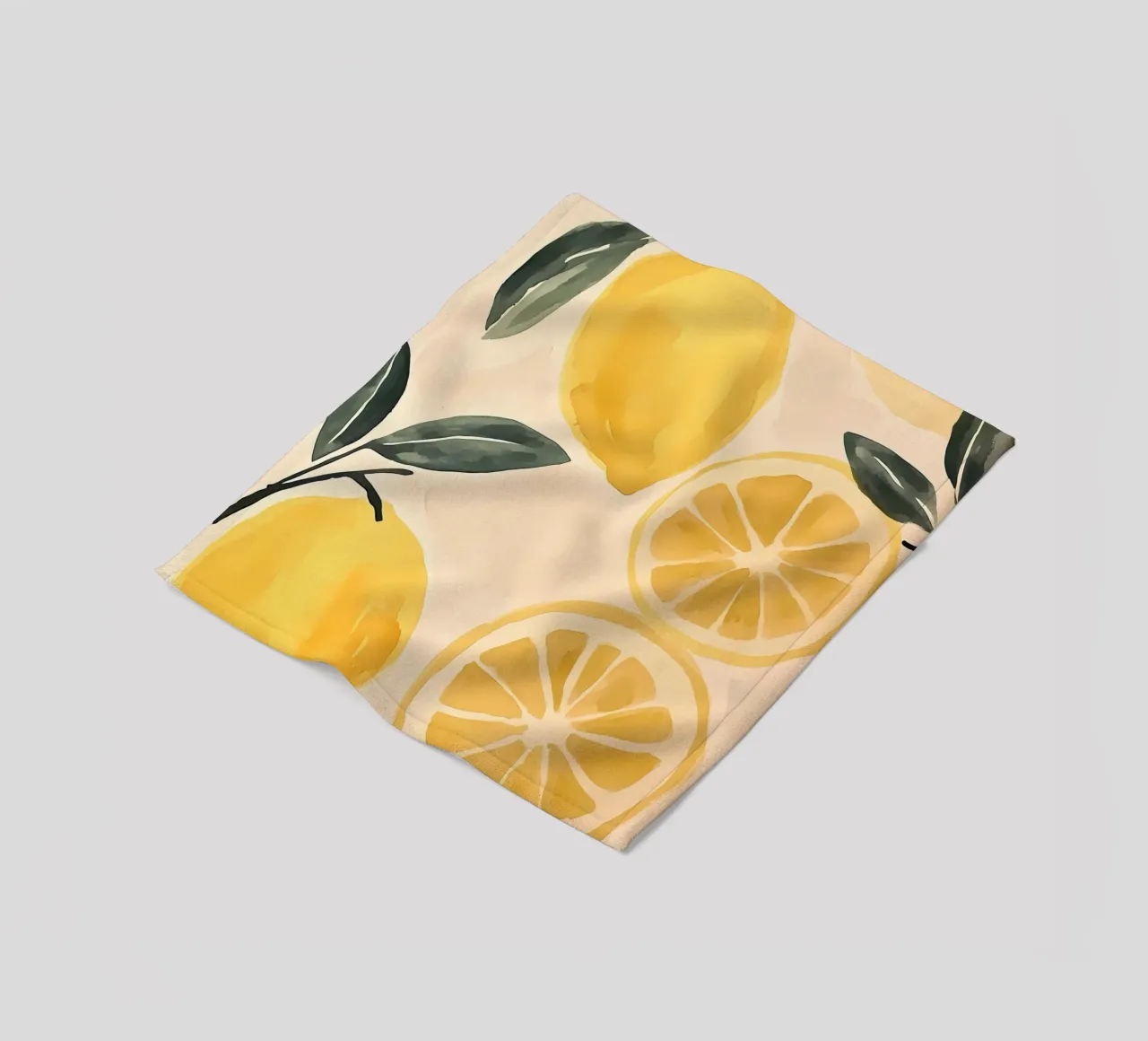 Citroenen fleecedeken van IamHomeStudio