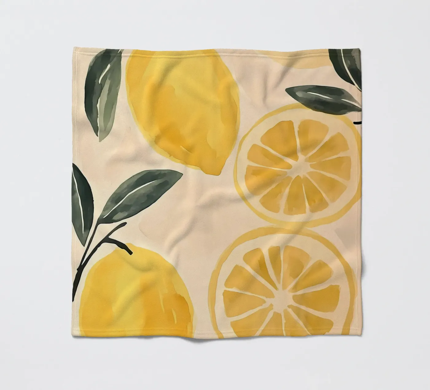 Citroenen fleecedeken van IamHomeStudio