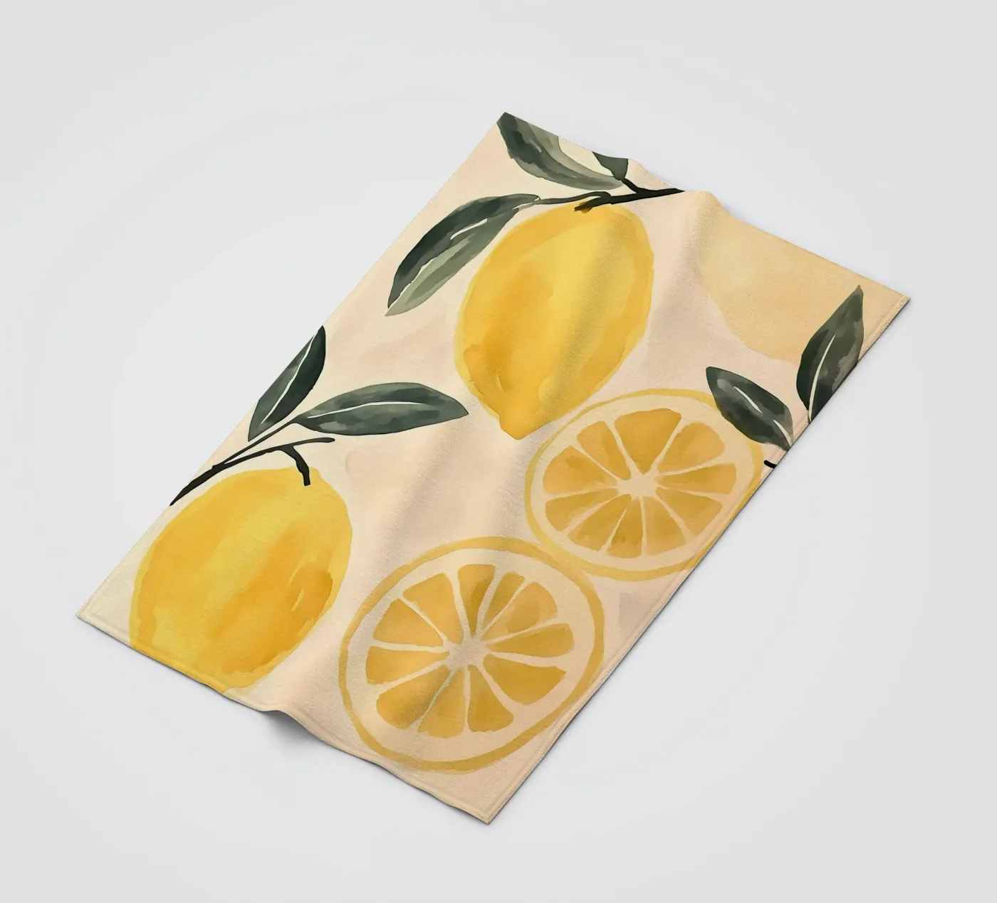 Citroenen fleecedeken van IamHomeStudio