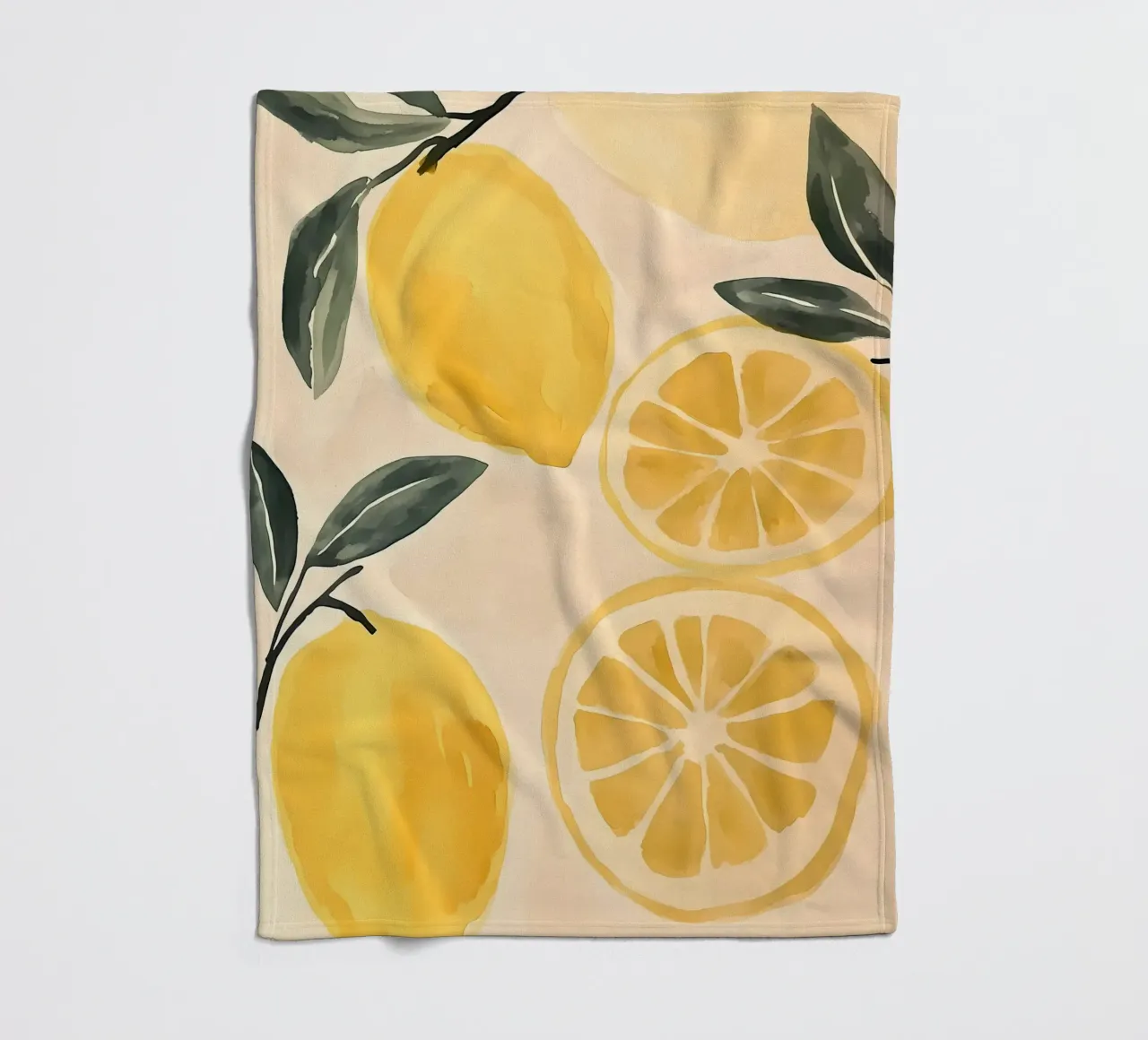 Citroenen fleecedeken van IamHomeStudio