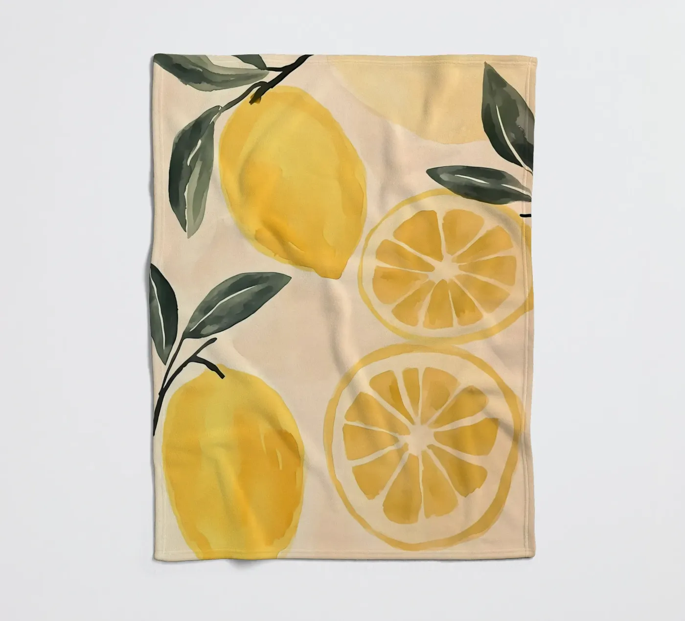 Citroenen fleecedeken van IamHomeStudio