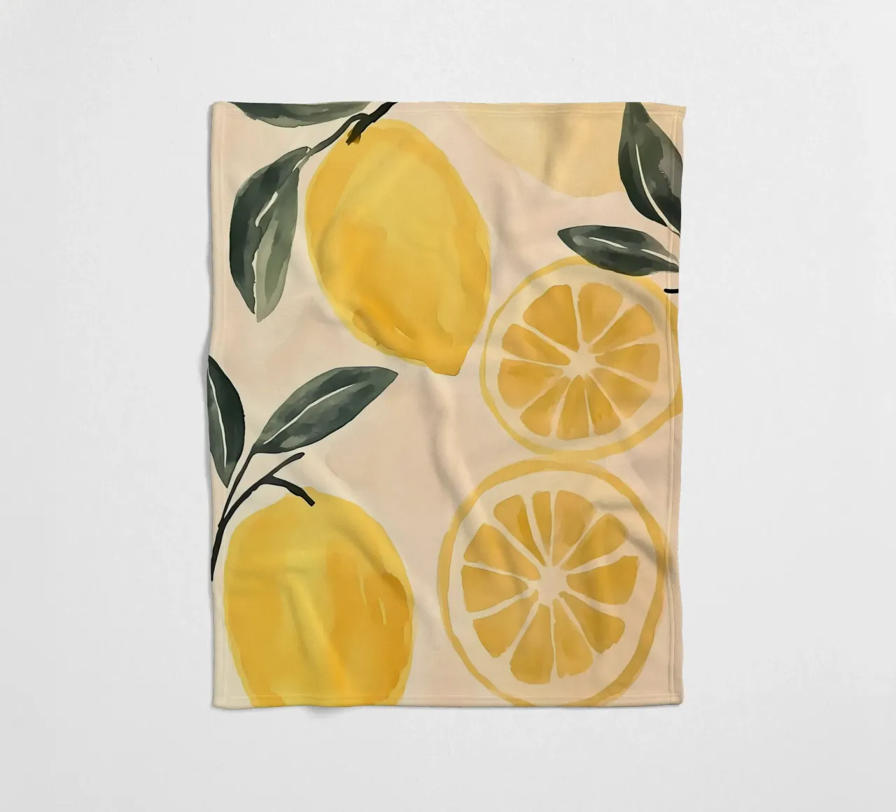 Citroenen fleecedeken van IamHomeStudio