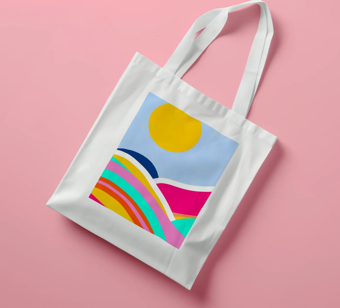 Sunset waves tote bag by Mathudace Créas