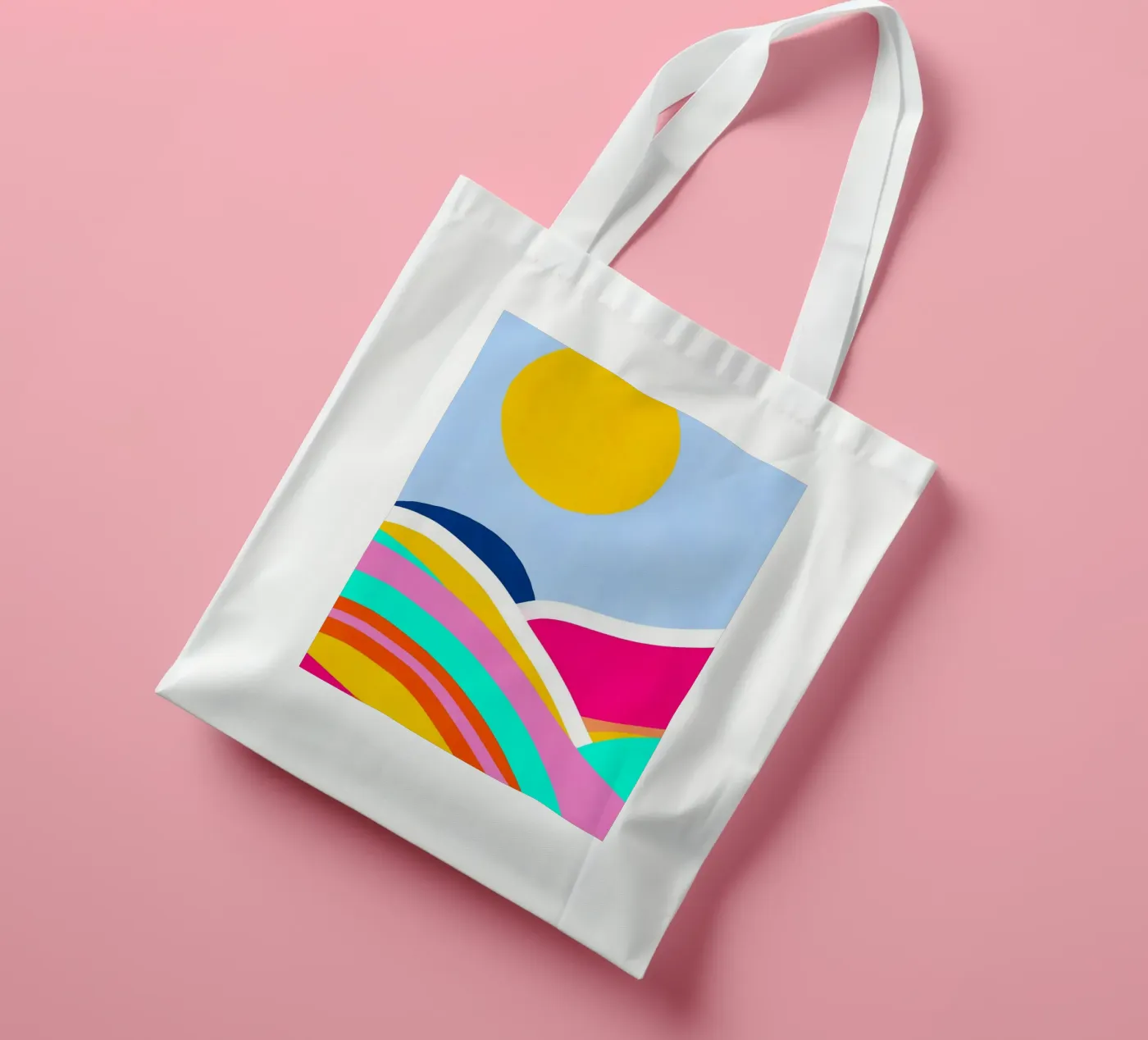Sunset waves tote bag by Mathudace Créas