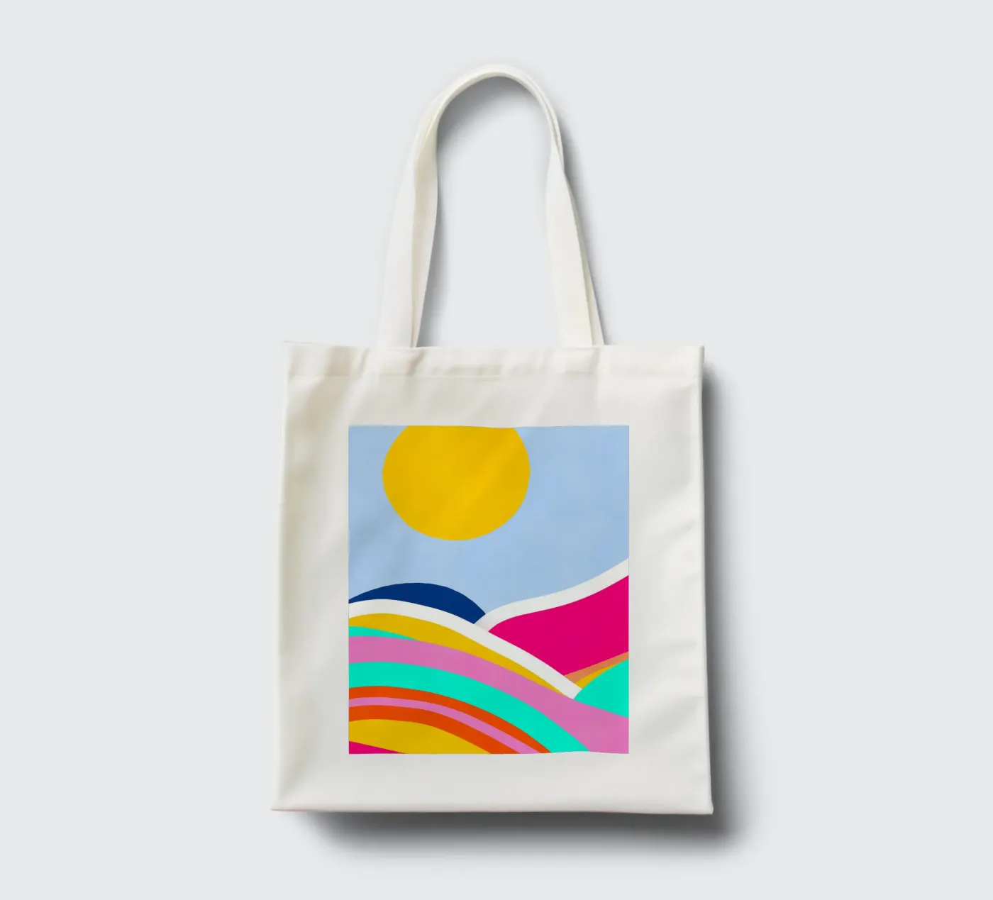 Sunset waves tote bag by Mathudace Créas