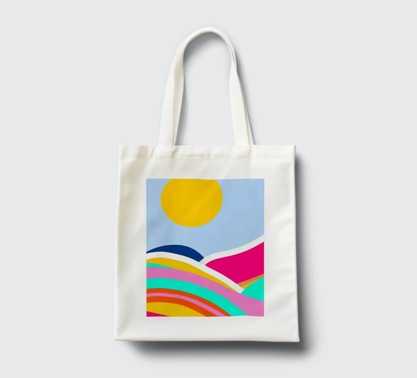Sunset waves tote bag by Mathudace Créas