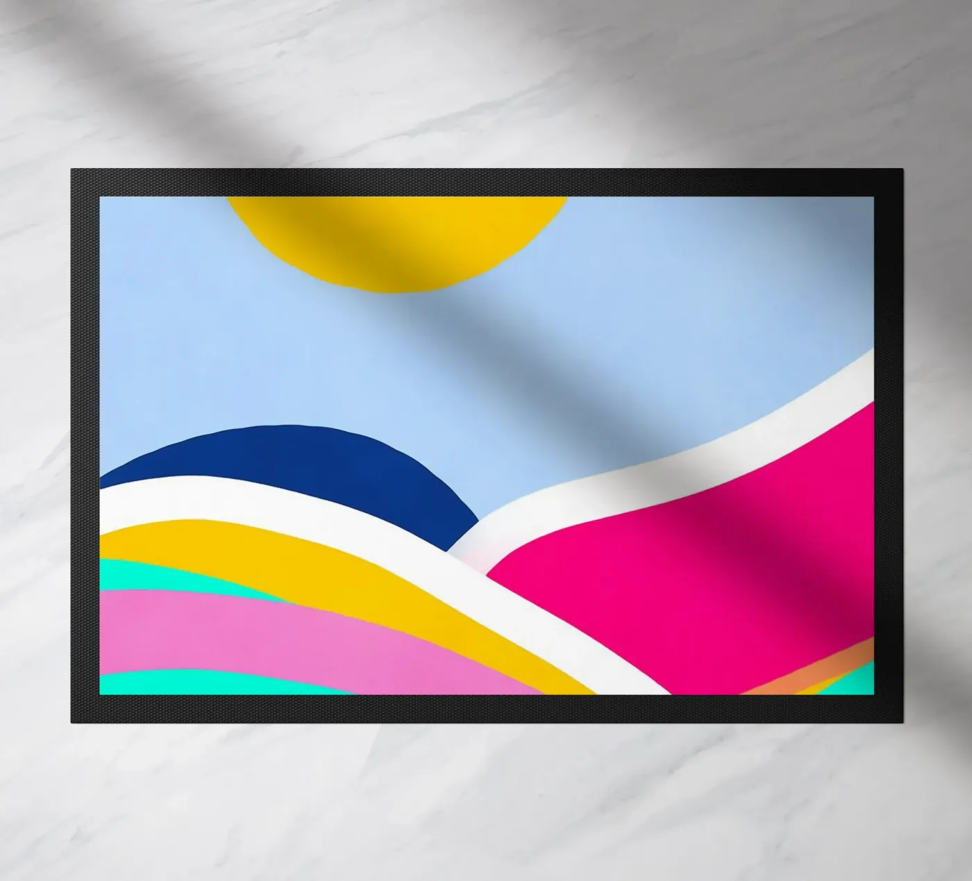 Sunset waves deurmat van Mathudace Créas