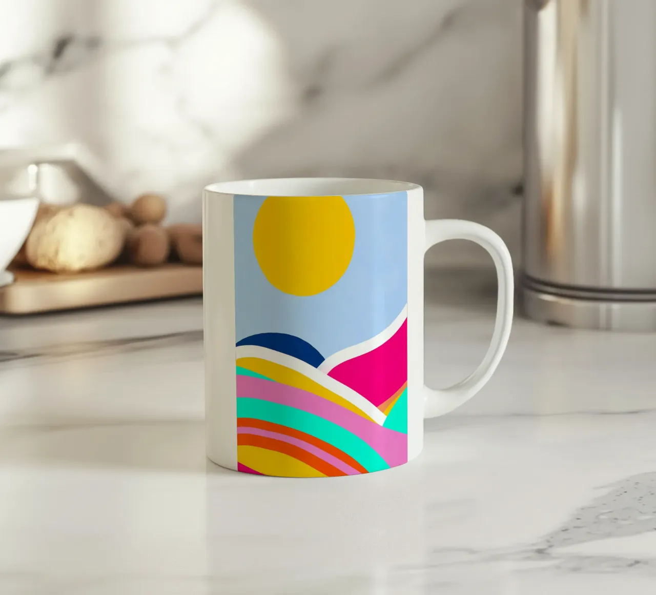 Sunset waves tazza in ceramica da Mathudace Créas