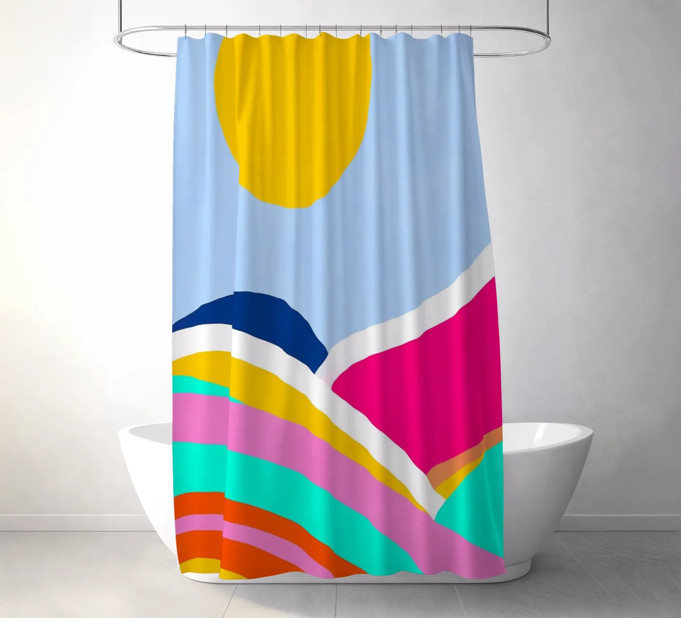 Sunset waves Duschvorhang von Mathudace Créas